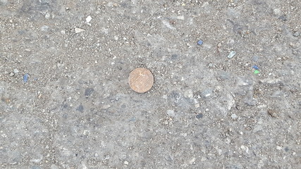 penny on the ground