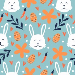 Fototapeta na wymiar rabbit drawing pattern design illustration