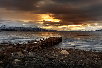 Tromso-1427, Sunrise over Tromso Norway