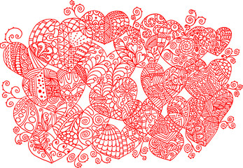 vector illustration Heart shape pattern design
