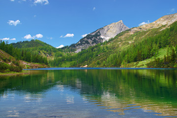 Fototapeta na wymiar lake in the mountains, Tauplitzalm Austria