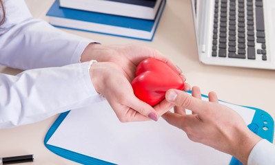 Businessman visiting cardiologist for routine check-up