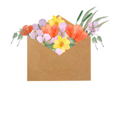 paper bag with flowers