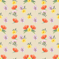 seamless pattern with autumn leaves