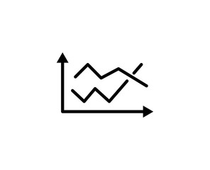 Graph line icon