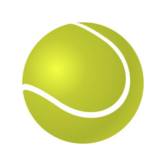 Tennis ball vector icon isolated realistic in flat style on the white