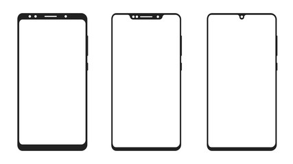 Phone smartphone mockup isolated vector illustration on the white