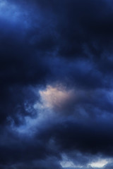 Fototapeta na wymiar Dark stormy sky. Aesthetic sky background for design.