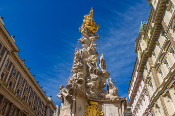 Fototapeta na wymiar Plague Column, a Baroque memorial for the Great Plague in Vienna, Austria