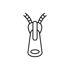 zip thin icon isolated on white background, simple line icon for your work.