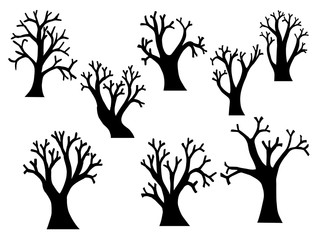 Tree Silhouette Halloween. This file you can use to print on greeting cards, frames, mugs, shopping bags, wall art, phone boxes, wedding invitations, stickers, decorations, and helloween t-shirts.