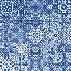 Ethnic ceramic tiles in portuguese azulejo.