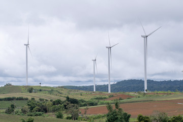 Wind turbines with Petchabun , Thailand