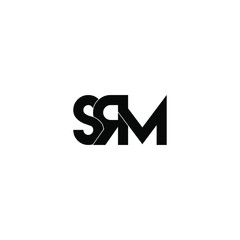 srm letter original monogram logo design