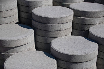 circular paving stones for landscape walkway stacked for sale