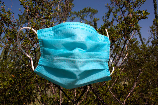 Cubreboca con naturaleza