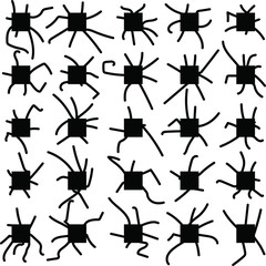 Many branched squares