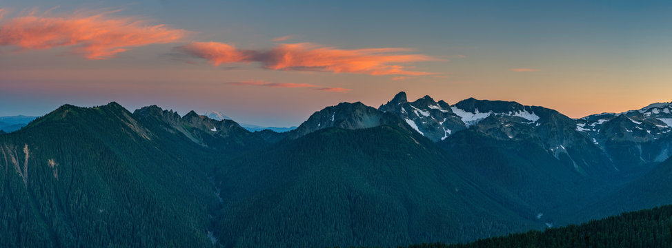 panorama sunset and beautiful  sky