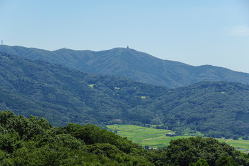 Fototapeta na wymiar 筑波山から見る周辺の山々