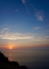 sunset over the sea