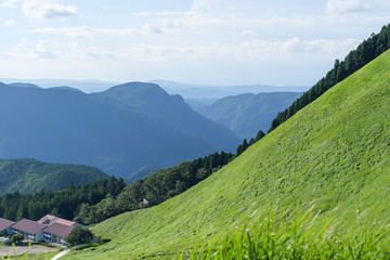 Midsummer mountain scenery in Japan