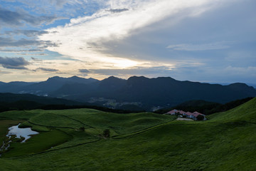 Scenery of Nara-Soni Highlands in midsummer