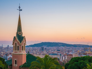 Fototapeta premium panorama of barcelona spain