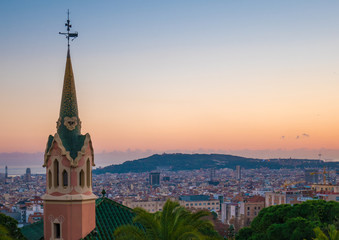 Fototapeta na wymiar panorama of barcelona spain