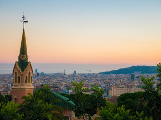 panorama of barcelona spain