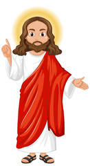 Jesus preaching in standing position character
