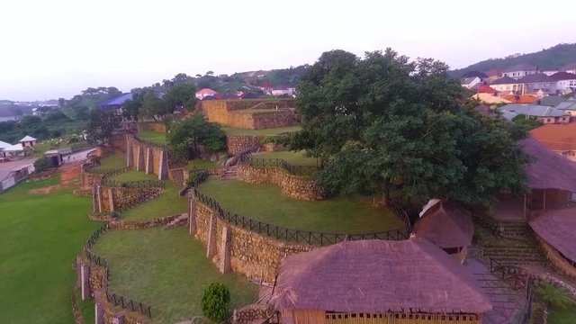 Tracking aerial flying over Acropolys Park in Abuja Nigeria