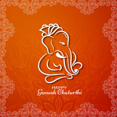 Beautiful Ganesh Chaturthi festival decorative background