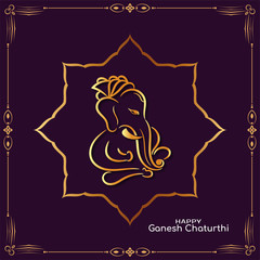 Indian festival Ganesh Chaturthi greeting background