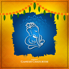 Abstract Ganesh Chaturthi religious background