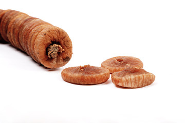 Dried Figs isolated on white background.