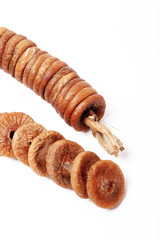 Dried Figs isolated on white background.