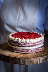 piece of cake with berries