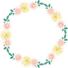 Fototapeta na wymiar floral frame with flowers