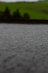 Closeup photo of a river on a cloudy day.