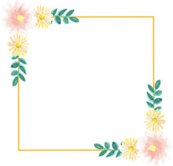 Fototapeta na wymiar floral frame with flowers