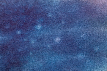 Abstract art background navy blue colors. Watercolor painting on canvas with soft gradient.