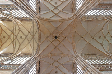 The grand interior of St. Vitus cathedral in Czech Republic