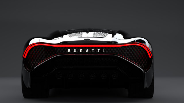 Bugatti La Voiture Noire, the most expensive car in the world. La Voiture Noire is French simply "black car". 