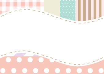 ステッチフレーム　パッチワーク背景