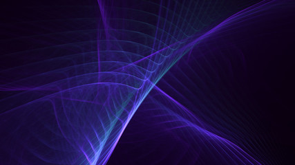 3D rendering abstract multicolored fractal light background with bright center