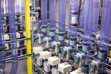 Tube mail in the post , fast underground delivery system, transportation concept