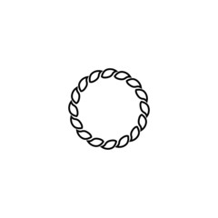 rope thin icon isolated on white background, simple line icon for your work.