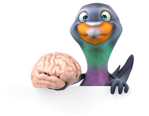 Fun pigeon - 3D Illustration