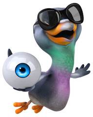 Fun pigeon - 3D Illustration