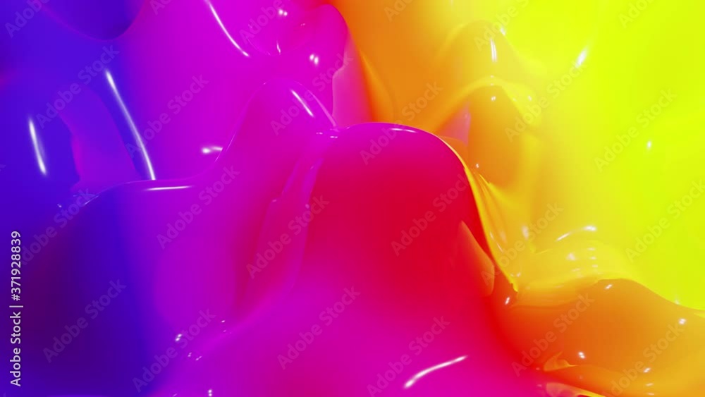 Poster stylish abstract looped background, changing surface of soft translucent material like jelly. creati